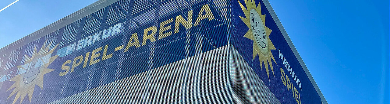 Auf dem Bild sieht man die Merkur-Spiel-Arena in Düsseldorf