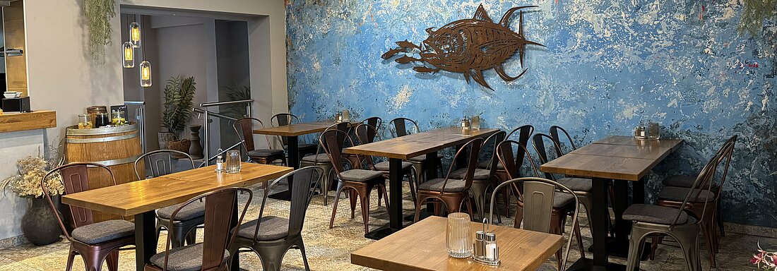 Auf dem Bild sieht man den Sitzbereich im Restaurant.