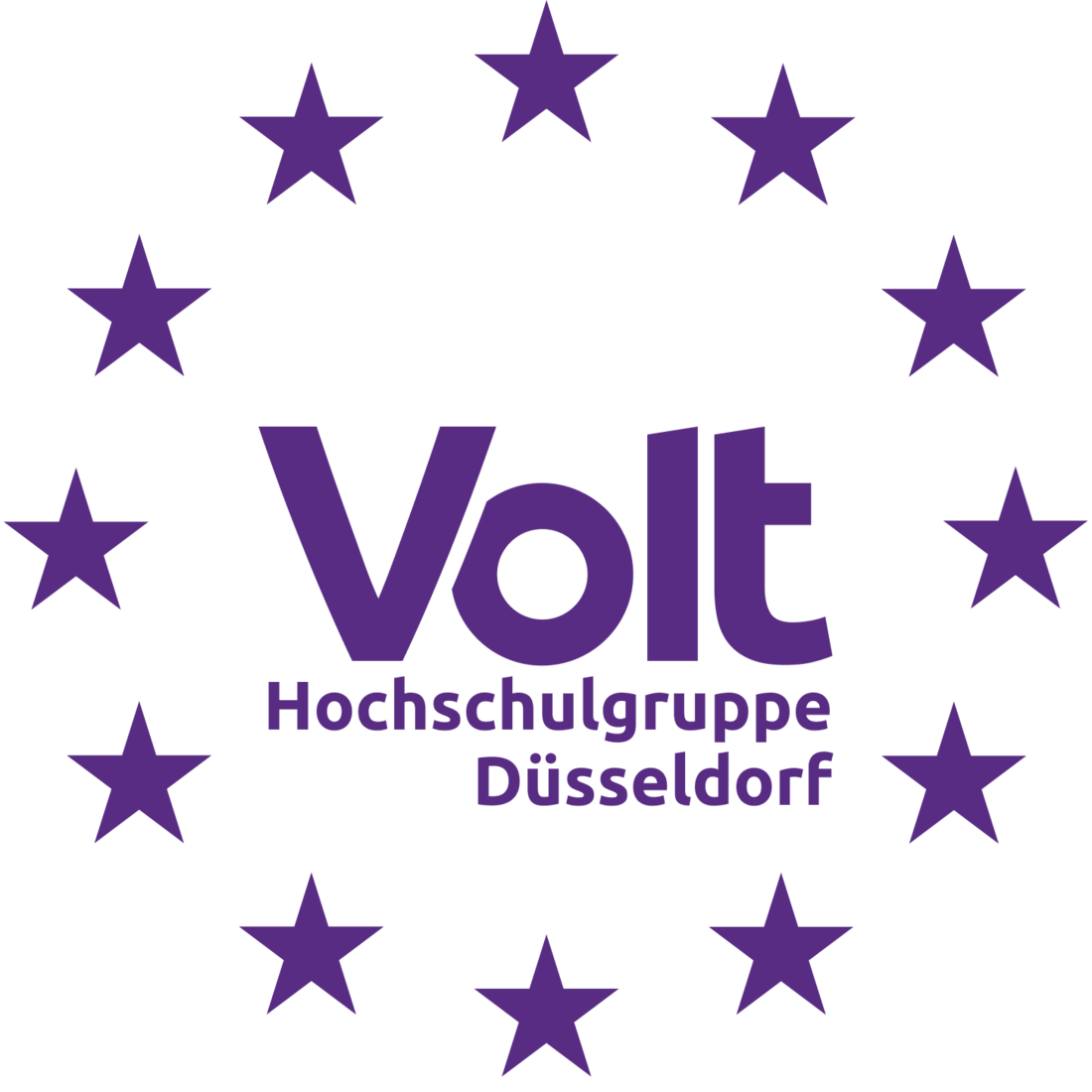 Die Volt-Hochschulgruppe setzt sich für mehr Transparenz, weniger Bürokratie, Menstruationsprodukte an den Toiletten und mehr Radwege ein. Logo: Volt-HSG Zu sehen ist das Logo der Volt-Hochschulgruppe.