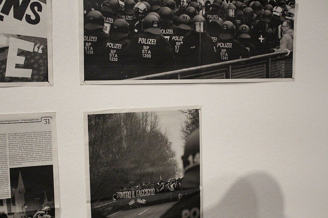 „Cop Culture“ von Till Kentemich (Foto: Lieselotte Hahn) Ein Ausschnitt der Arbeit „Cop Culture“ von Till Kentemich
