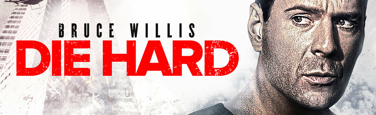 Das Filmposter von Stirb langsam mit dem Filmtitel und Bruce Willis 