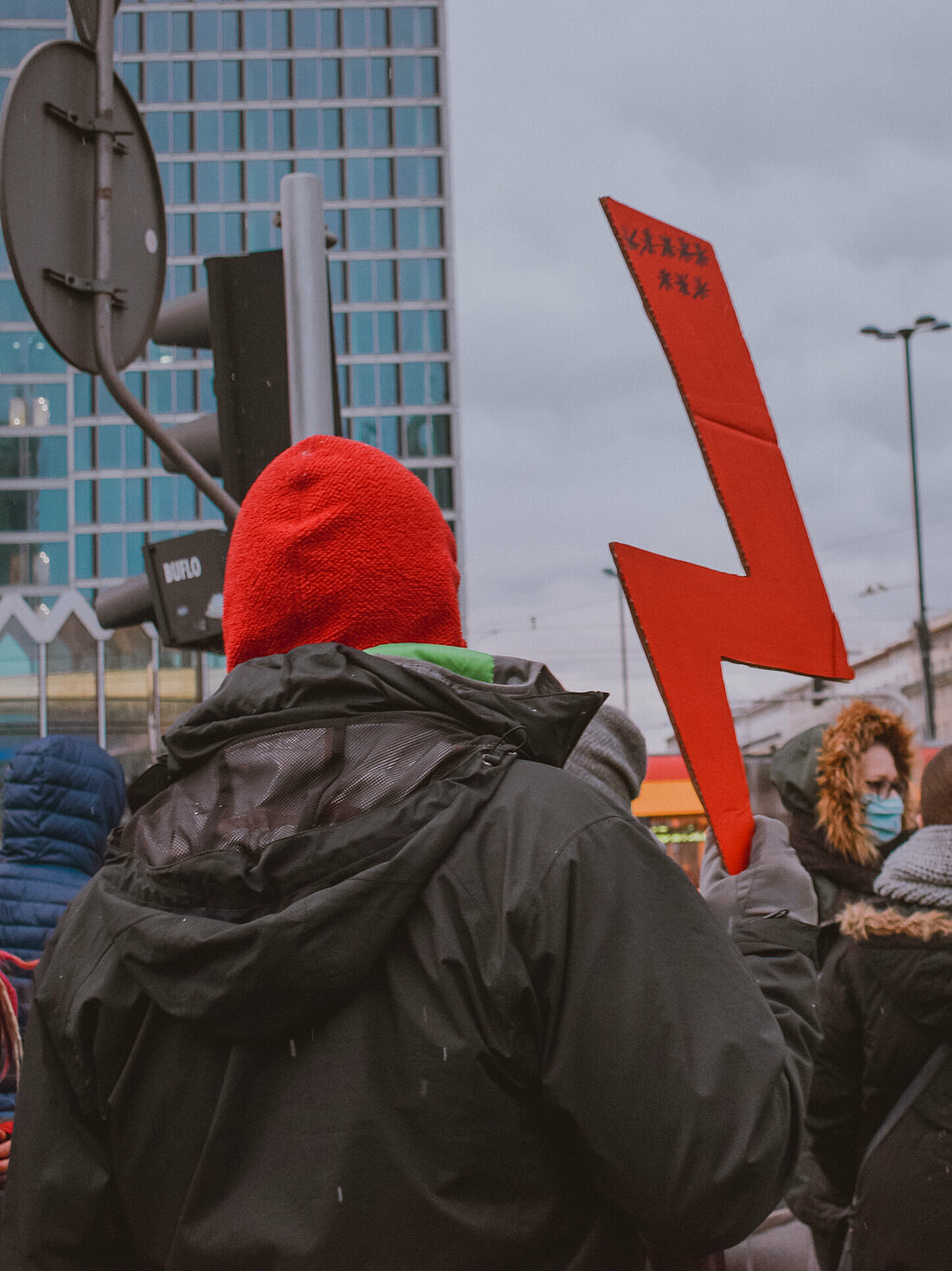 Der Rote Blitz wurde zum Symbol der Proteste