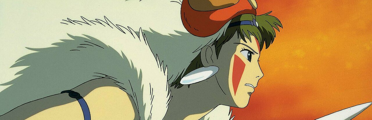 Auf dem Bild sieht man die Hauptfigur des Filmes, Prinzessin Mononok