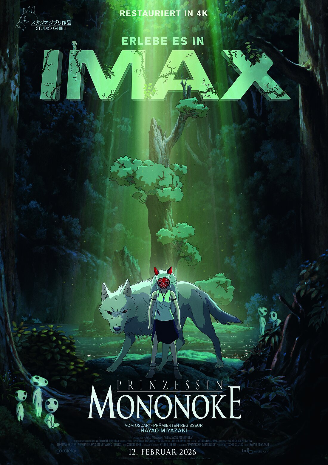 Das Filmposter von Prinzessin Mononoke anlässlich des Re-Release im IMAX