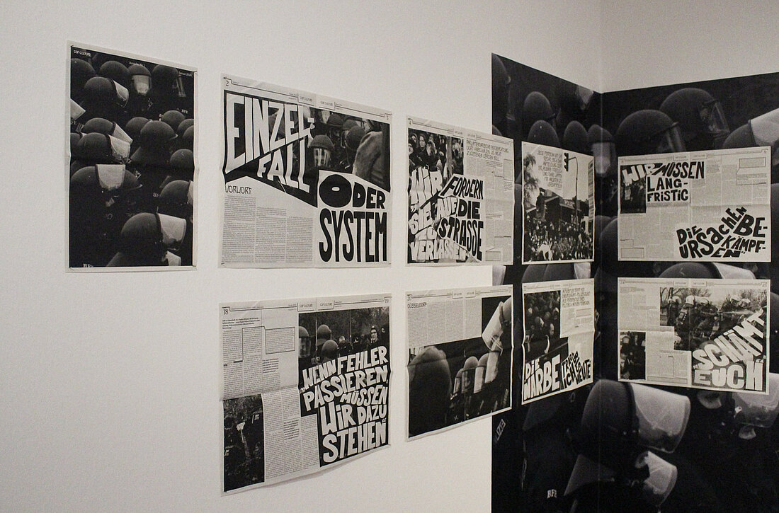 „Cop Culture“ von Till Kentemich (Foto: Lieselotte Hahn) Ein Ausschnitt der Arbeit „Cop Culture“ von Till Kentemich