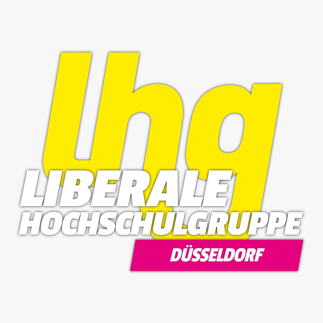 Logo der Liberalen Hochschulgruppe Düsseldorf auf grauem Grund. (Foto: LHG)