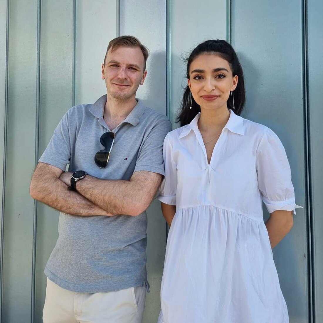 Die Vorsitzenden der Jusos Düsseldorf Golzar Falatoon-Zadeh und Etienne Rubin. (Foto: Jungsozialisten Düsseldorf) 